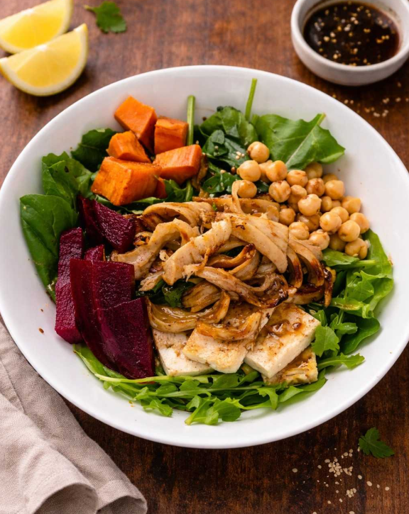 Vegan Tavuk Tatlı Patates Bowl